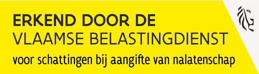 label: erkend door de vlaamse belastingdienst voor schattingen bij aangifte van nalatenschap
